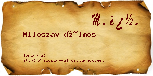 Miloszav Álmos névjegykártya